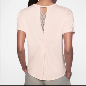 Athleta Pink open back Tee Shirt